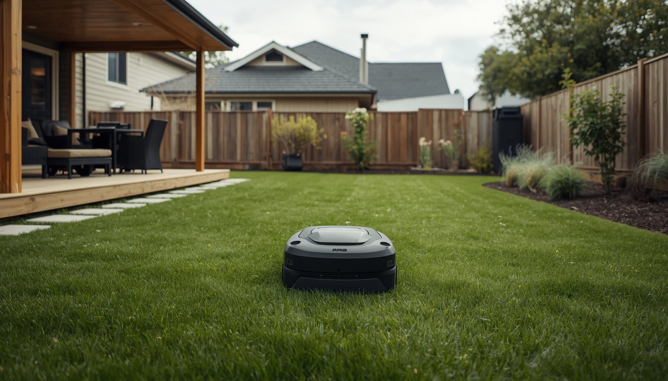 Wire-Free Robot Mower Myths Homeowners Should Ignore 2 Homeowner comparing common myths about wire-free robot lawn mowers