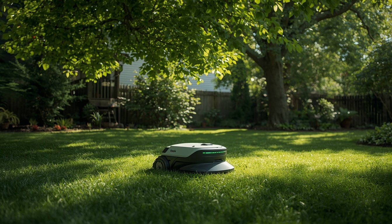 Do Robot Mowers Get Stuck in Mud? 2 Robot mower stuck in a muddy patch of lawn