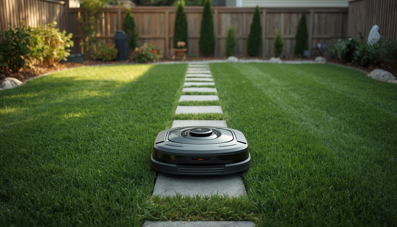 How to Clean LiDAR and Camera Sensors on a Robot Mower 2 Homeowner cleaning camera and LiDAR sensors on a robot mower