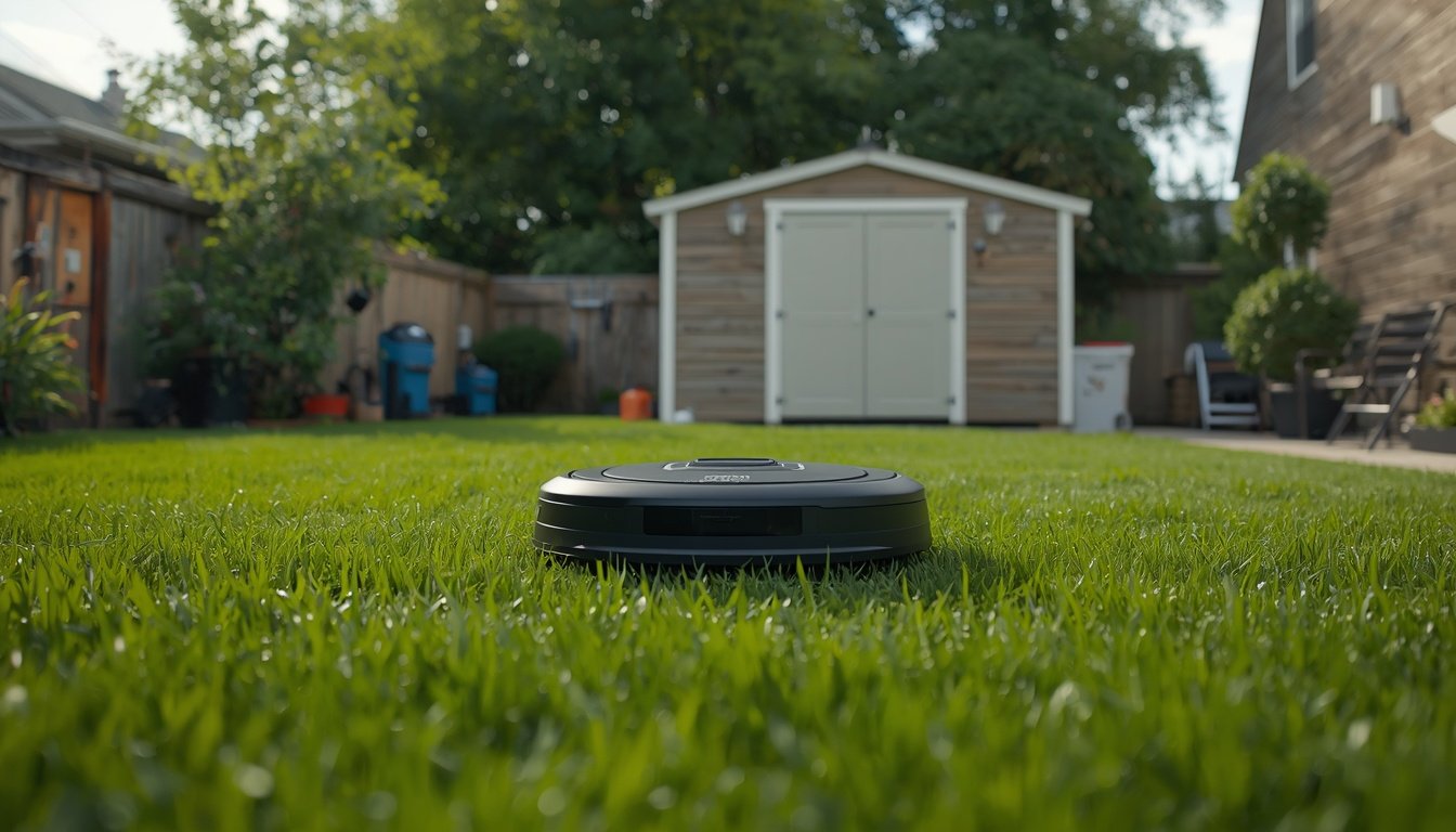 How Do No-Go Zones Work on Robot Lawn Mowers? 2 Robot mower avoiding virtual no-go zones around a garden bed