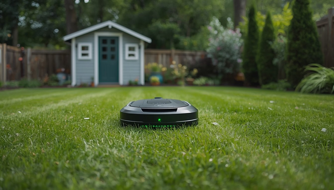 Do Robot Lawn Mowers Collect Grass Clippings? 2 Robot lawn mower mulching fine grass clippings into the lawn