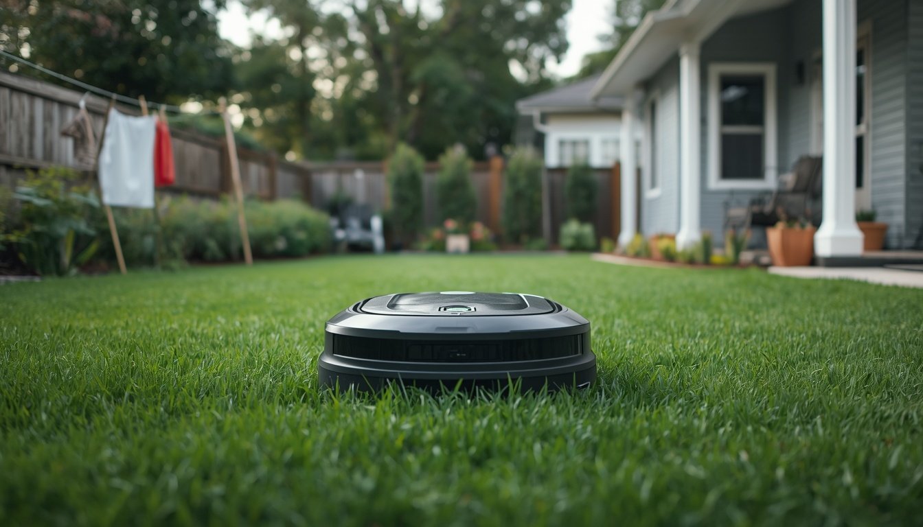 Robot Lawn Mower vs Lawn Service Cost 2 Robot lawn mower compared with traditional lawn service equipment