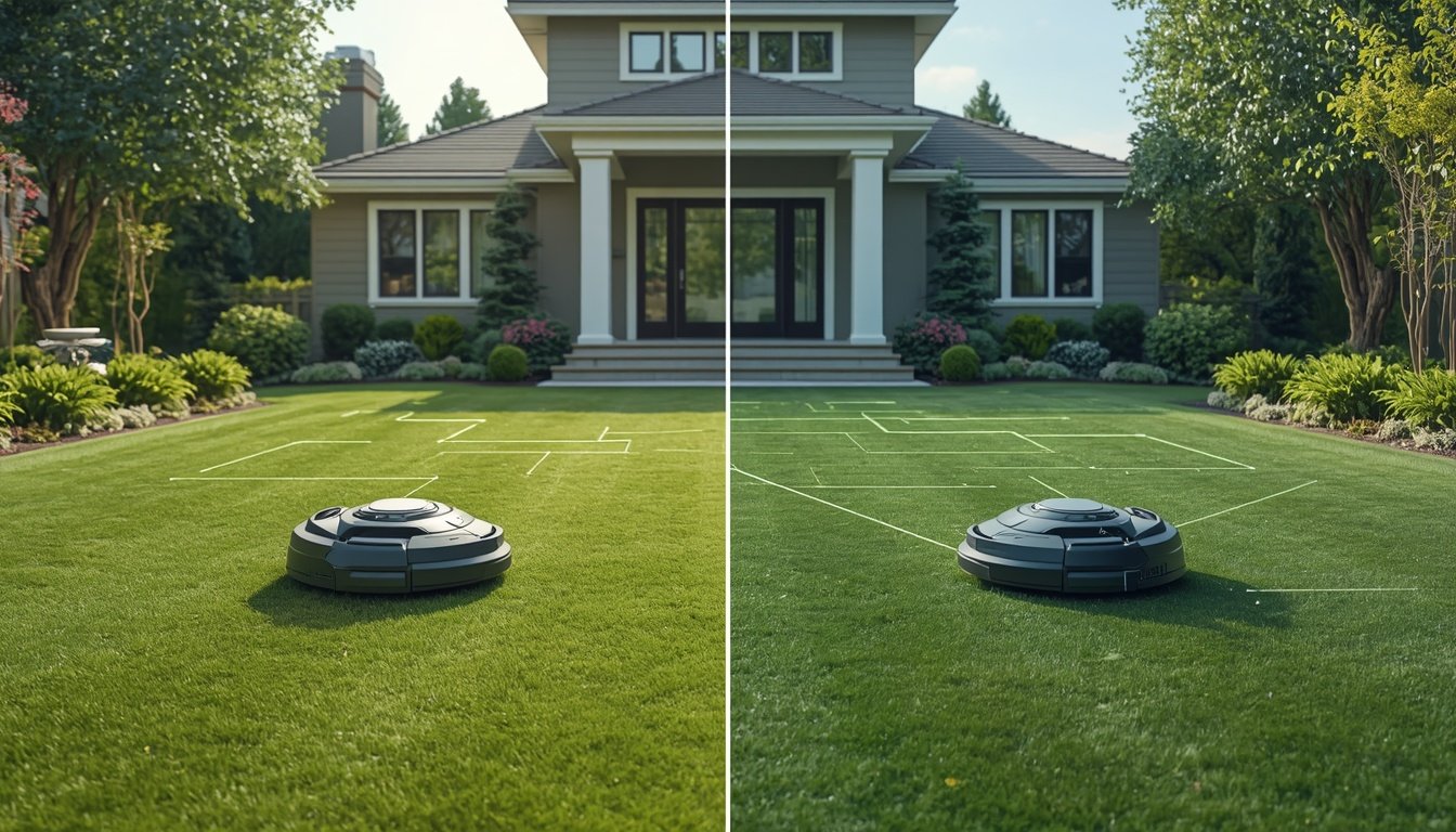 RTK and LiDAR robot lawn mower navigation compared on a suburban lawn